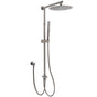 WELS Gun Metal Dual Round Shower 10" Rain Head Stainless Steel Handheld Sliding Rail Diverter Set V1233-SC842GMSS019CGMKSR110GM