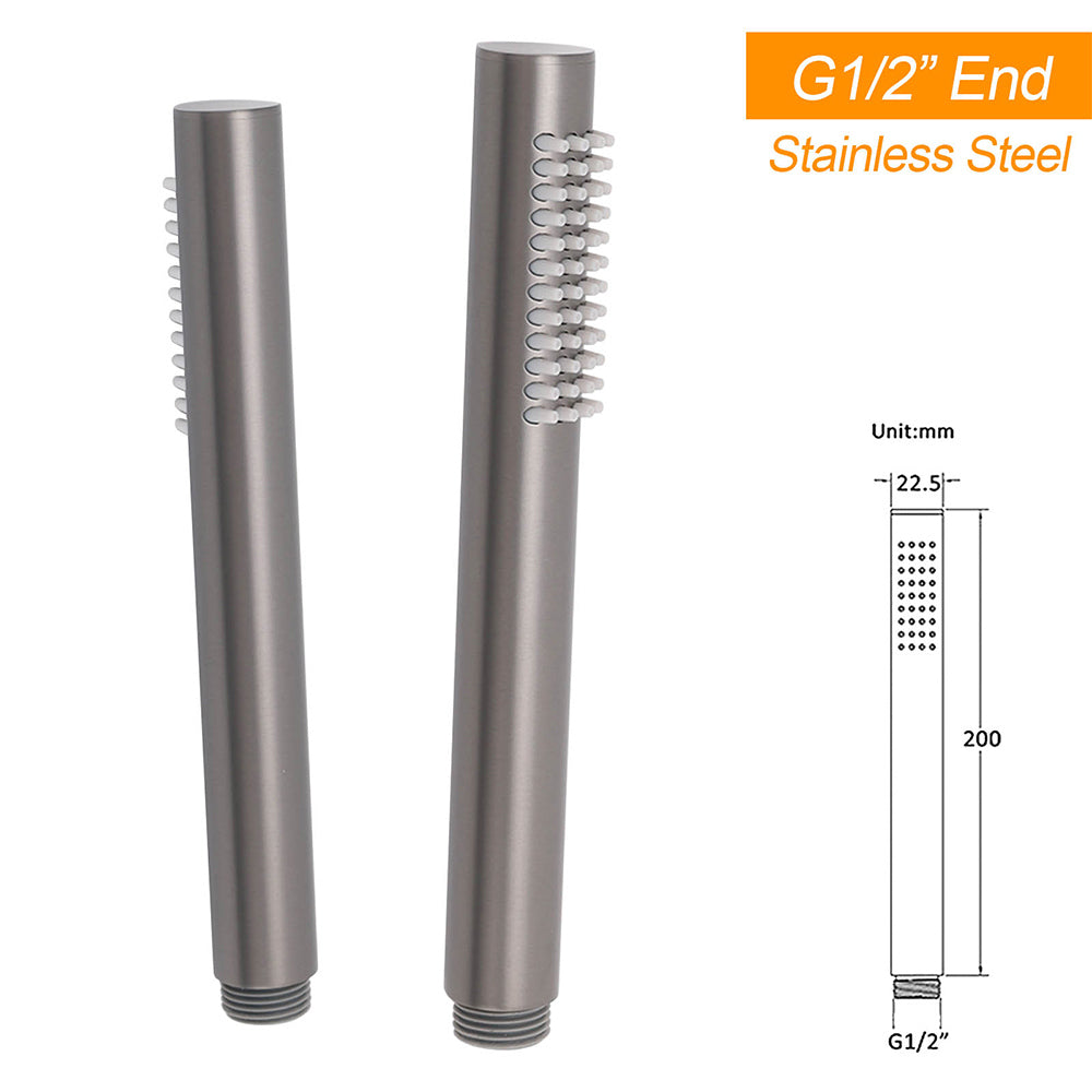 WELS Gun Metal Dual Round Shower 10" Rain Head Stainless Steel Handheld Sliding Rail Diverter Set V1233-SC842GMSS019CGMKSR110GM