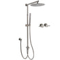 WELS Gun Metal 2in1 Round Shower 10" Rain Head Single Mode Handheld Sliding Rail Twin Taps Set V1233-SC842GMSS019CGMKSR110GMCF0282AGM