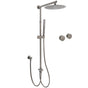 WELS Gun Metal Dual Round Shower Head 10" Rain Head Stainless Steel Handheld Sliding Rail Diverter Set V1233-SC842GMSS019CGMKSR110GMKC0292GM