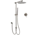 WELS Gun Metal Double Round Shower 10" Rain Head Metal Handheld Sliding Rail Mixer Valve Set V1233-SC842GMSS019CGMKSR110GMKRD201GM