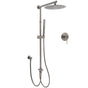 WELS Gun Metal Double Round Shower 10" Rain Head Metal Handheld Sliding Rail Mixer Valve Set V1233-SC842GMSS019CGMKSR110GMKRD201GM
