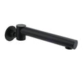 Matt Black Round Basin Wall Mounted Spout Faucet Outlet 180 degrees Swivel Tap Watermark V1233-SP603BL