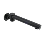 Matt Black Round Basin Wall Mounted Spout Faucet Outlet 180 degrees Swivel Tap Watermark V1233-SP603BL