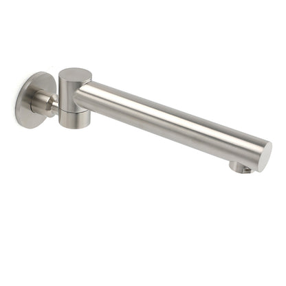 Brushed Nickel Round Basin Wall Mounted Faucet Outlet 180 Swivel Vanity Bathtub Spout V1233-SP603BS