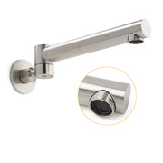 Brushed Nickel Round Basin Wall Mounted Faucet Outlet 180 Swivel Vanity Bathtub Spout V1233-SP603BS