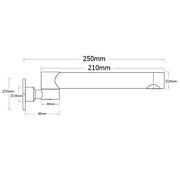 Brushed Nickel Round Basin Wall Mounted Faucet Outlet 180 Swivel Vanity Bathtub Spout V1233-SP603BS