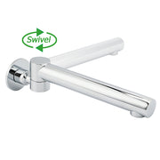 Watermark Chrome Round Basin Wall Mount Faucet Outlet 180 degrees Swivel Brass Bath Tub Spout V1233-SP603CR