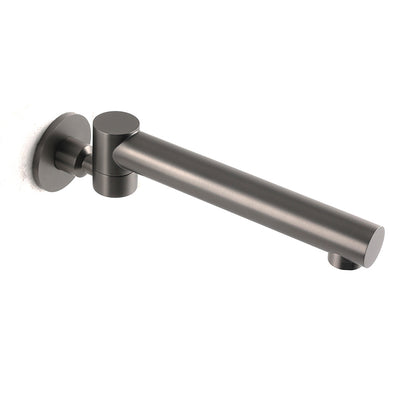 Gun Metal Round Wall Mounted 180 Swivel Bathtub Faucet Water Outlet Vanity Spout V1233-SP603GM