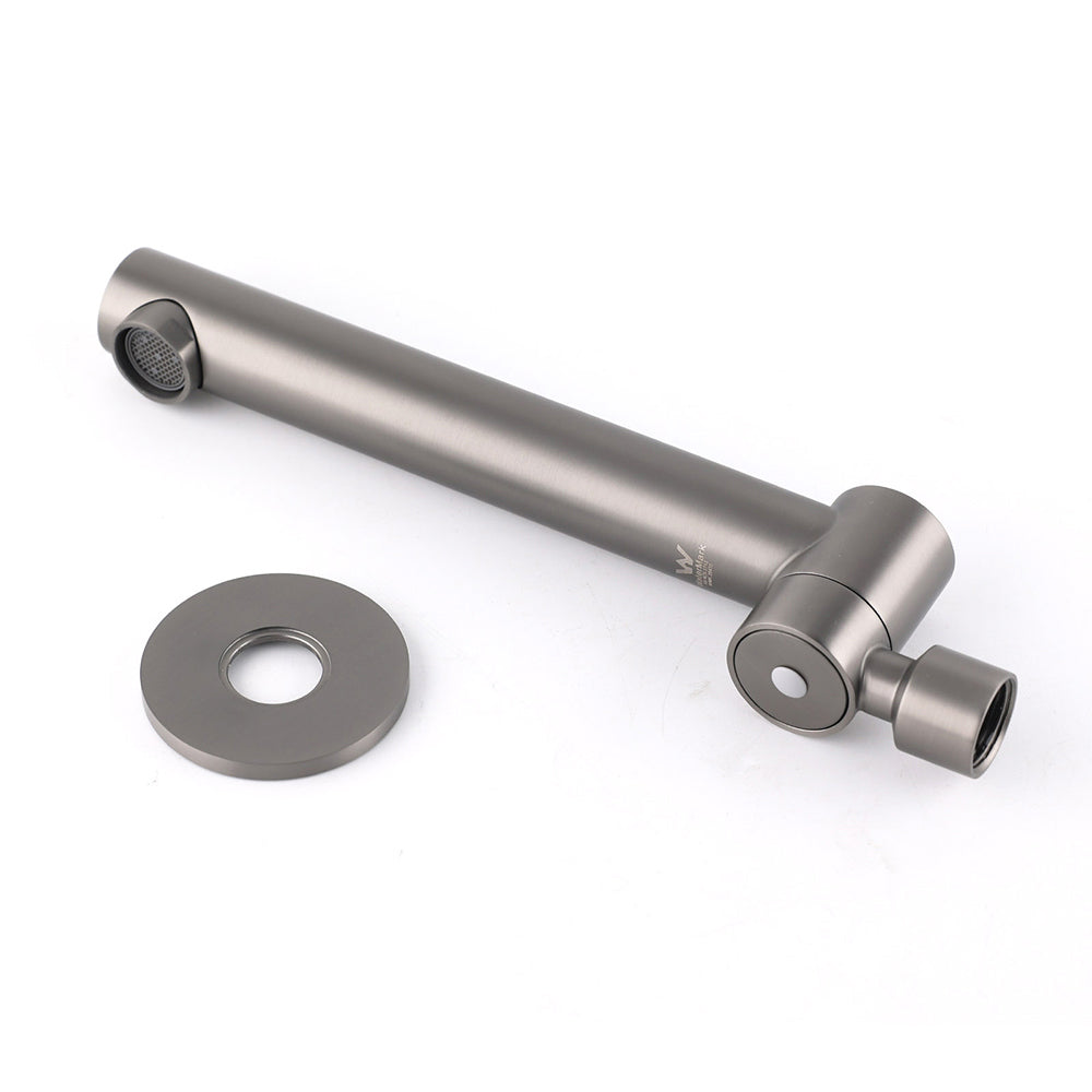 Gun Metal Round Wall Mounted 180 Swivel Bathtub Faucet Water Outlet Vanity Spout V1233-SP603GM