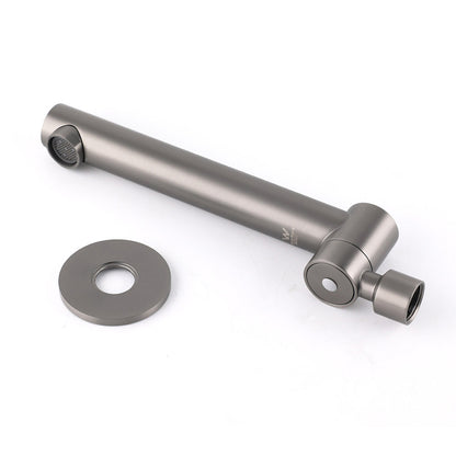 Gun Metal Round Wall Mounted 180 Swivel Bathtub Faucet Water Outlet Vanity Spout V1233-SP603GM