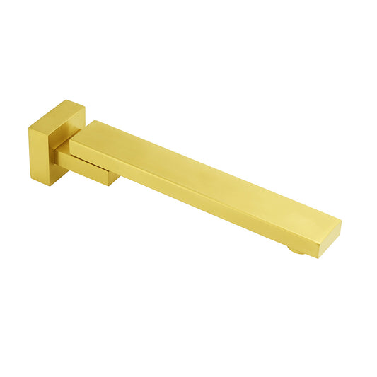 Brushed Gold Square Stainless Steel 180 Swivel Bathtub Faucet Water Outlet Spout V1233-SP604BG