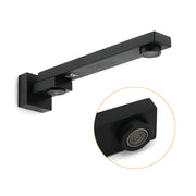 Matte Black Square Bathtub Faucet 180 degrees Swivel Water Spout Outlet Basin Watermark V1233-SP604BL