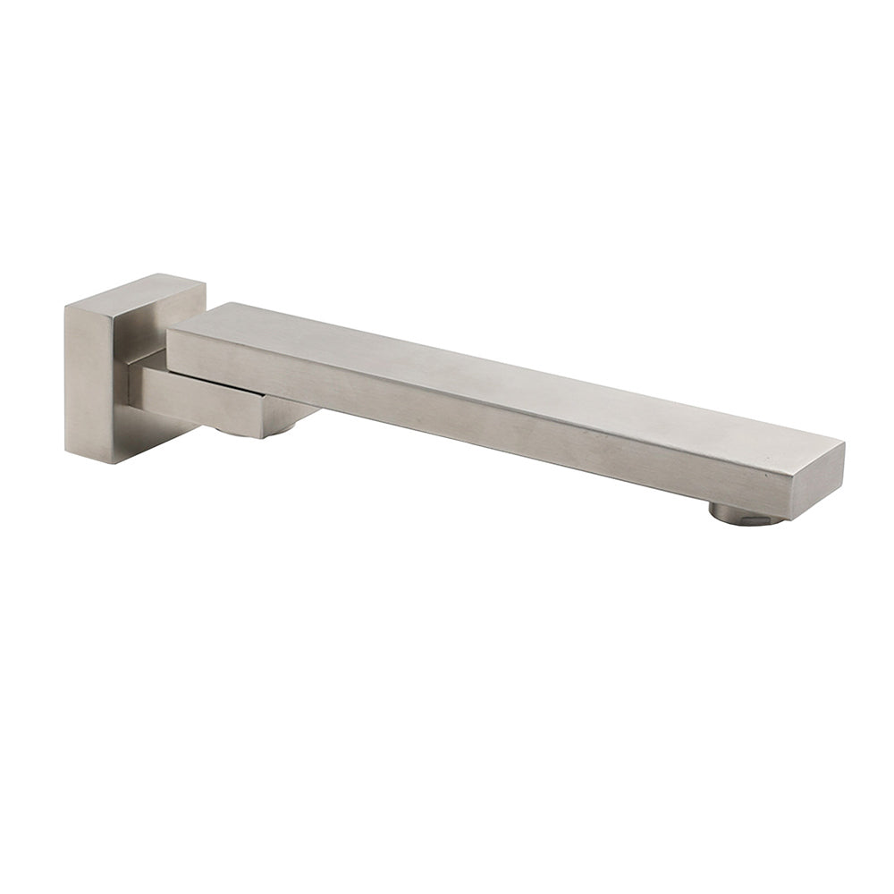 Brushed Nickel Square Stainless Steel Swivel Spout Bathtub Bubble Faucet Outlet V1233-SP604BN