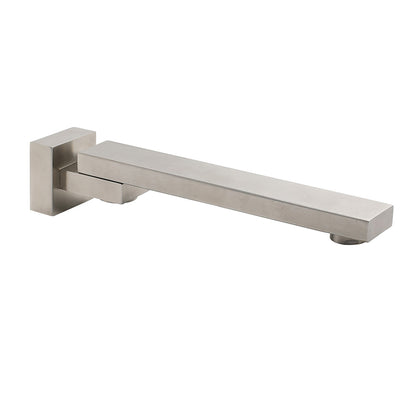 Brushed Nickel Square Stainless Steel Swivel Spout Bathtub Bubble Faucet Outlet V1233-SP604BN