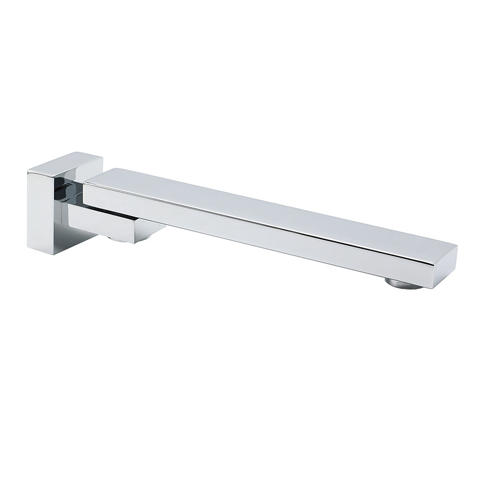 Chrome Square Stainless Steel Shower Bathtub Water Spout Faucet Outlet Tap 180 degrees Swivel Set V1233-SP604CR