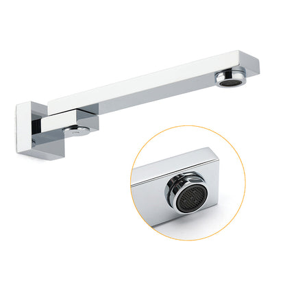 Chrome Square Stainless Steel Shower Bathtub Water Spout Faucet Outlet Tap 180 degrees Swivel Set V1233-SP604CR