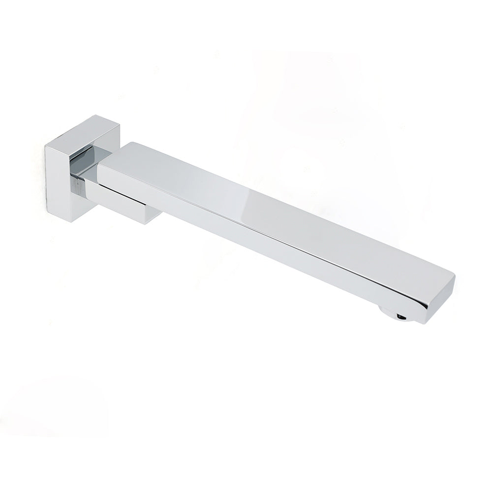 Chrome Square Stainless Steel Shower Bathtub Water Spout Faucet Outlet Tap 180 degrees Swivel Set V1233-SP604CR