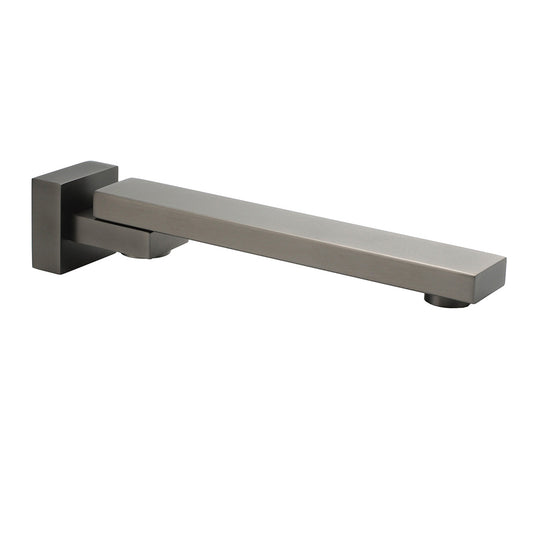 Gun Metal Square Stainless Steel 180 Swivel Bathtub Faucet Water Outlet Spout V1233-SP604GM
