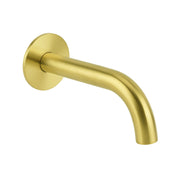 Brushed Gold 150mm Round Curve Faucet Outlet Bathroom Tub Water Filler Spout Set V1233-SP60515BG