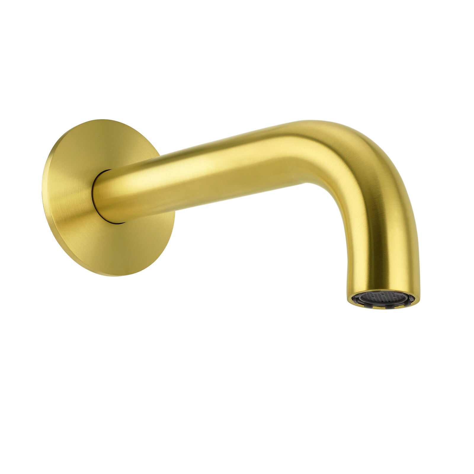 Brushed Gold 150mm Round Curve Faucet Outlet Bathroom Tub Water Filler Spout Set V1233-SP60515BG