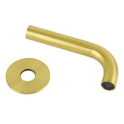 Brushed Gold 150mm Round Curve Faucet Outlet Bathroom Tub Water Filler Spout Set V1233-SP60515BG