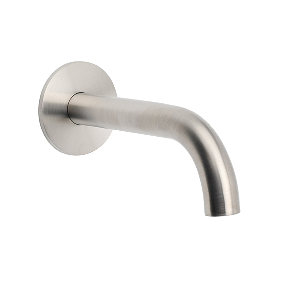 Brushed Nickel 150mm Round Curve Faucet Water Outlet Swivel Bathtub Filler Spout V1233-SP60515BS