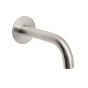 Brushed Nickel 150mm Round Curve Faucet Water Outlet Swivel Bathtub Filler Spout V1233-SP60515BS