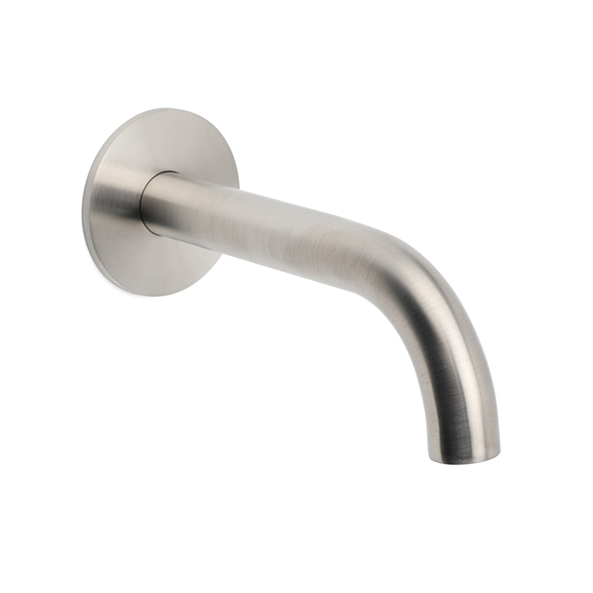 Brushed Nickel 150mm Round Curve Faucet Water Outlet Swivel Bathtub Filler Spout V1233-SP60515BS