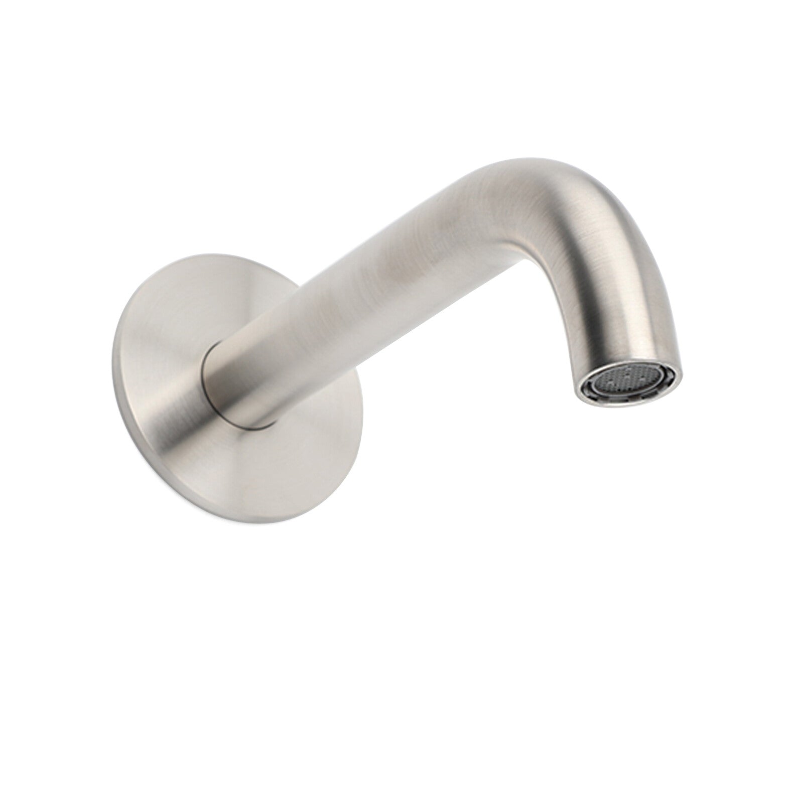 Brushed Nickel 150mm Round Curve Faucet Water Outlet Swivel Bathtub Filler Spout V1233-SP60515BS