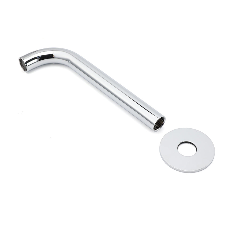 Polisehd Chrome Round 200mm Length Faucet Outlet Bath Tub Water Filler Spout Kit V1233-SP60520CR