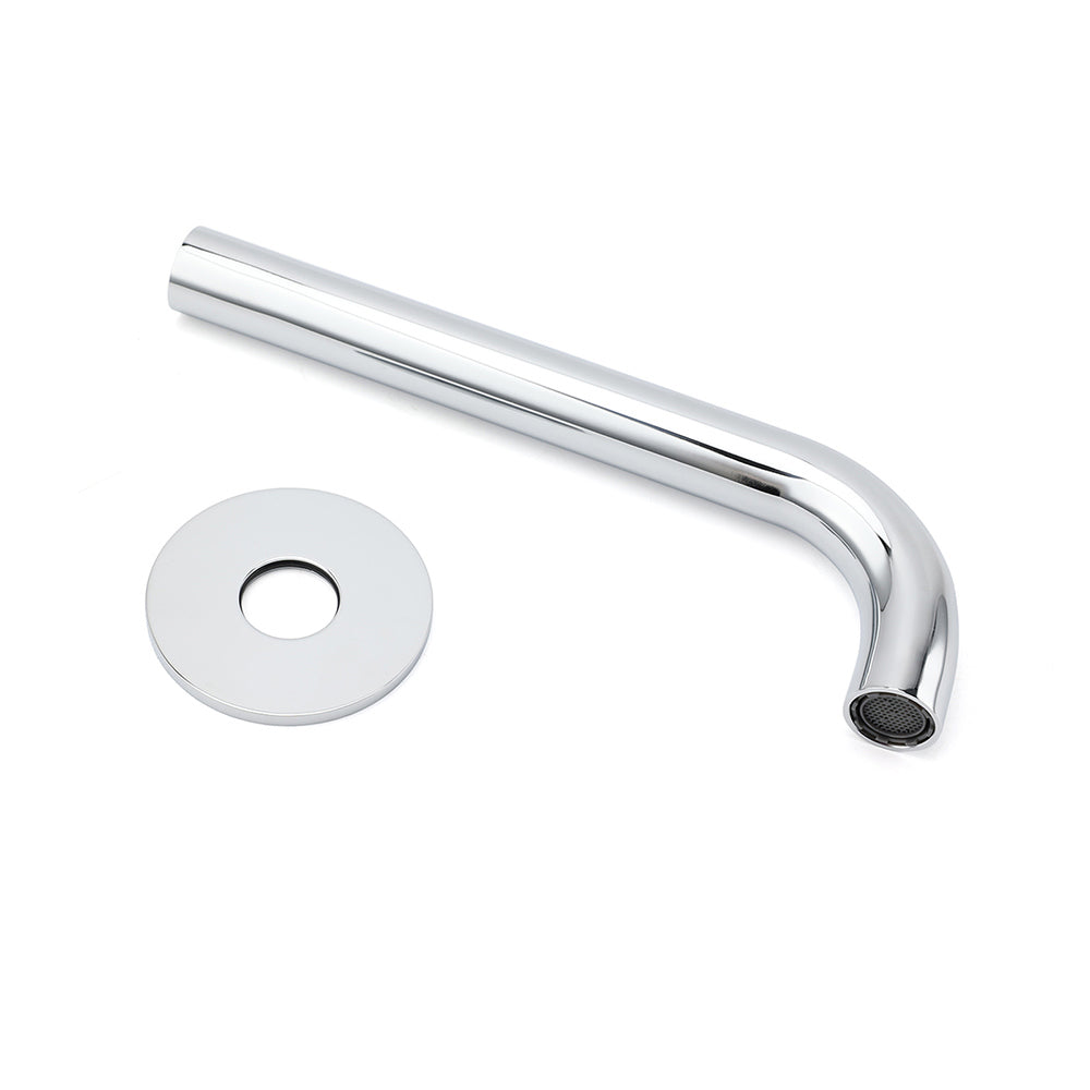 Polisehd Chrome Round 200mm Length Faucet Outlet Bath Tub Water Filler Spout Kit V1233-SP60520CR