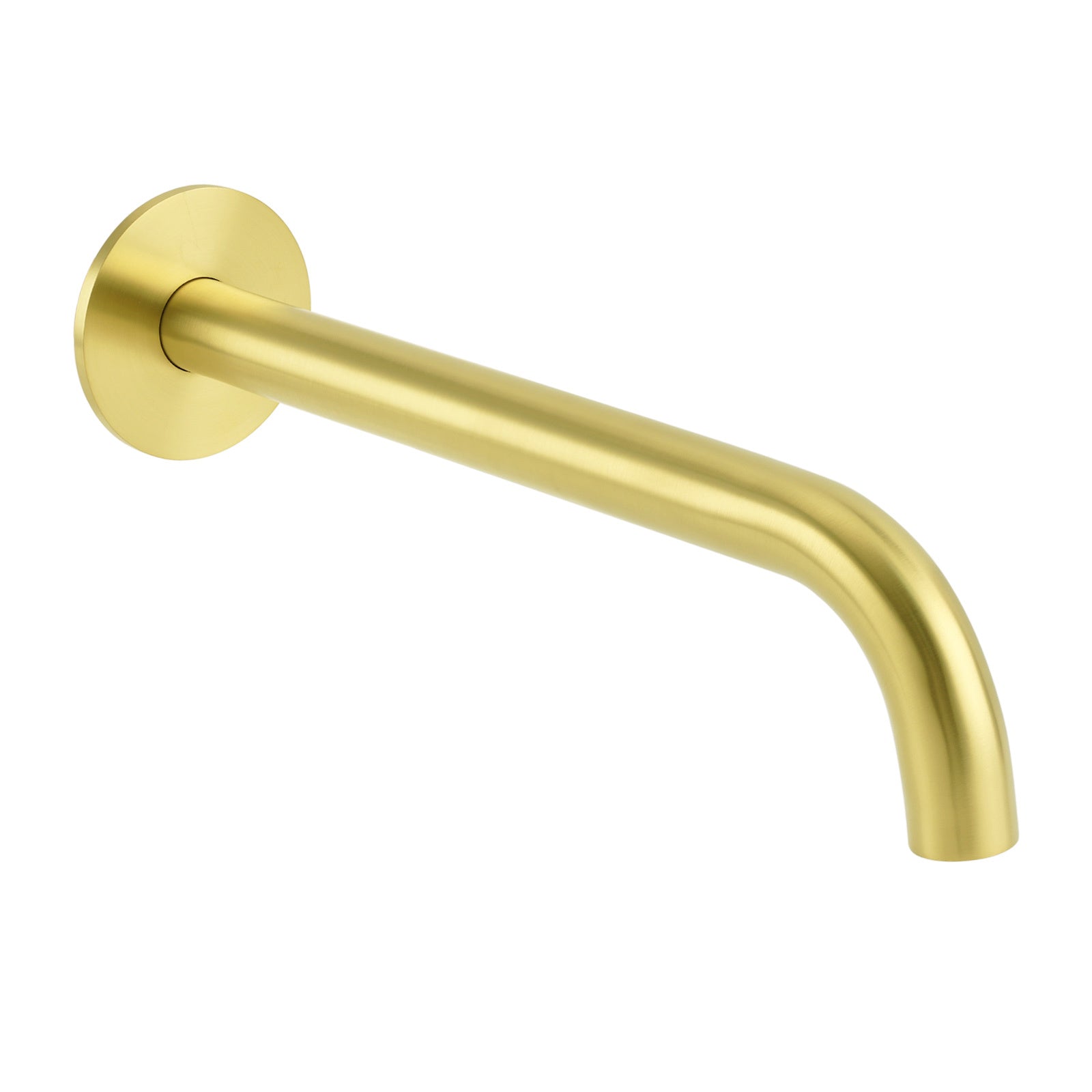 Brushed Gold Round 250mm Spout For Bathroom Tub Wall Mounted Water Filler Outlet V1233-SP60525BG