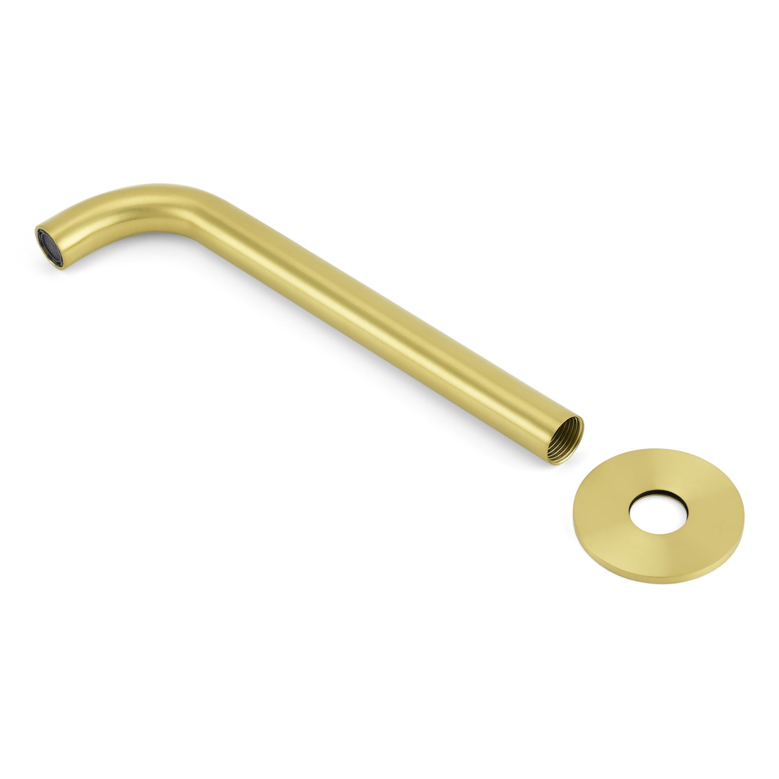 Brushed Gold Round 250mm Spout For Bathroom Tub Wall Mounted Water Filler Outlet V1233-SP60525BG