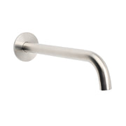 Brushed Nickel Round 250mm Long Spout Bath Tub Wall Mounted Water Filler Outlet V1233-SP60525BS