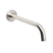 Brushed Nickel Round 250mm Long Spout Bath Tub Wall Mounted Water Filler Outlet V1233-SP60525BS