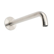 Brushed Nickel Round 250mm Long Spout Bath Tub Wall Mounted Water Filler Outlet V1233-SP60525BS