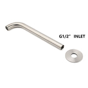 Brushed Nickel Round 250mm Long Spout Bath Tub Wall Mounted Water Filler Outlet V1233-SP60525BS
