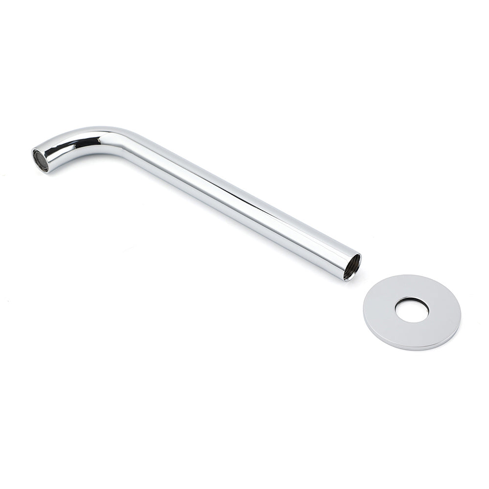 Polisehd Chrome Round 250mm Long Water Filler Spout Bath Tub Wall Mounted Outlet V1233-SP60525CR