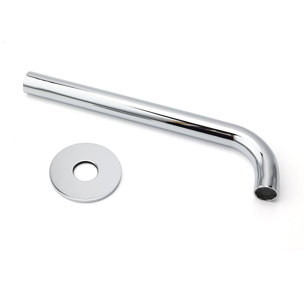 Polisehd Chrome Round 250mm Long Water Filler Spout Bath Tub Wall Mounted Outlet V1233-SP60525CR