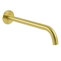 Bathroom 300mm Long Wall Mounted Extention Bath Tub Filler Spout Brushed Gold V1233-SP60530BG