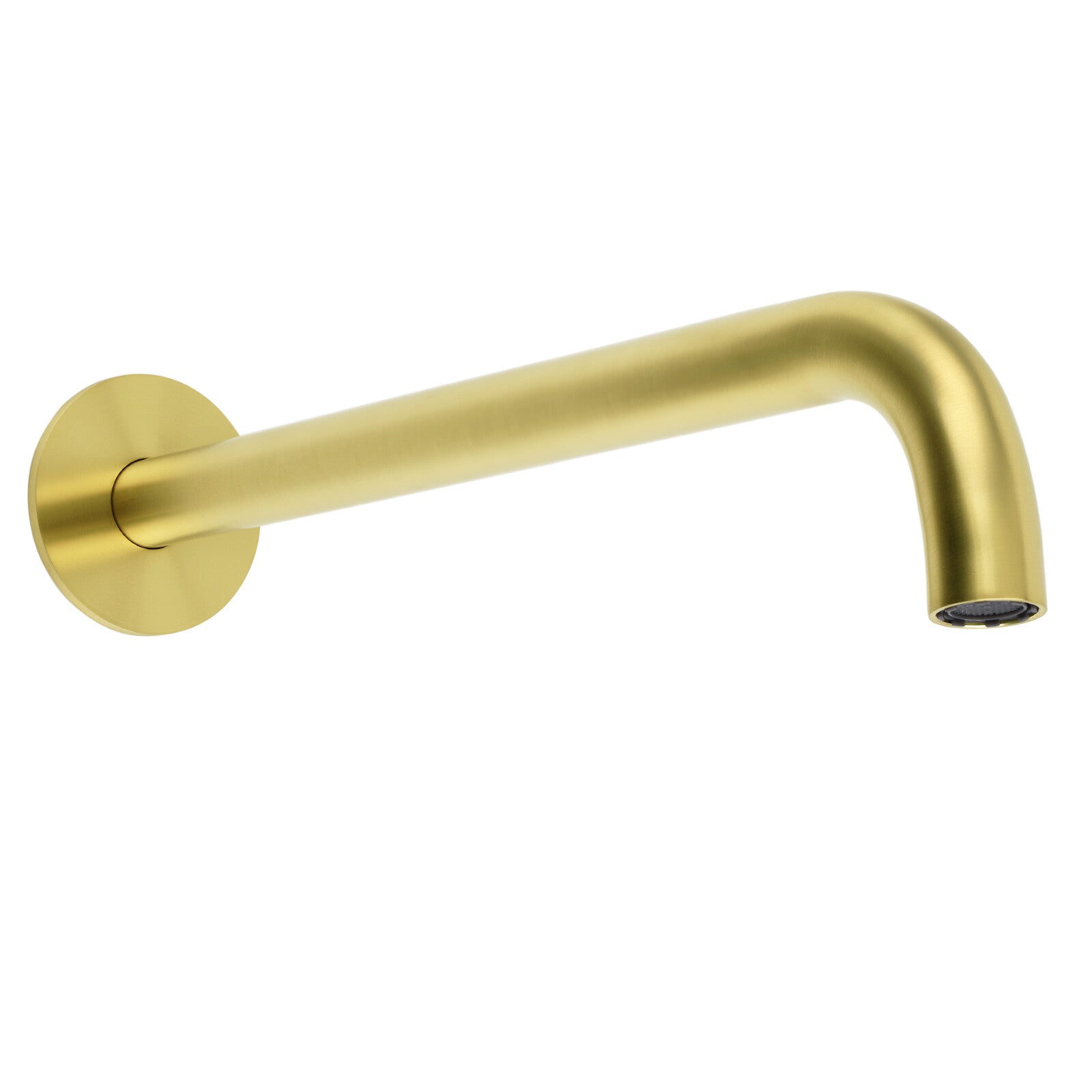Bathroom 300mm Long Wall Mounted Extention Bath Tub Filler Spout Brushed Gold V1233-SP60530BG