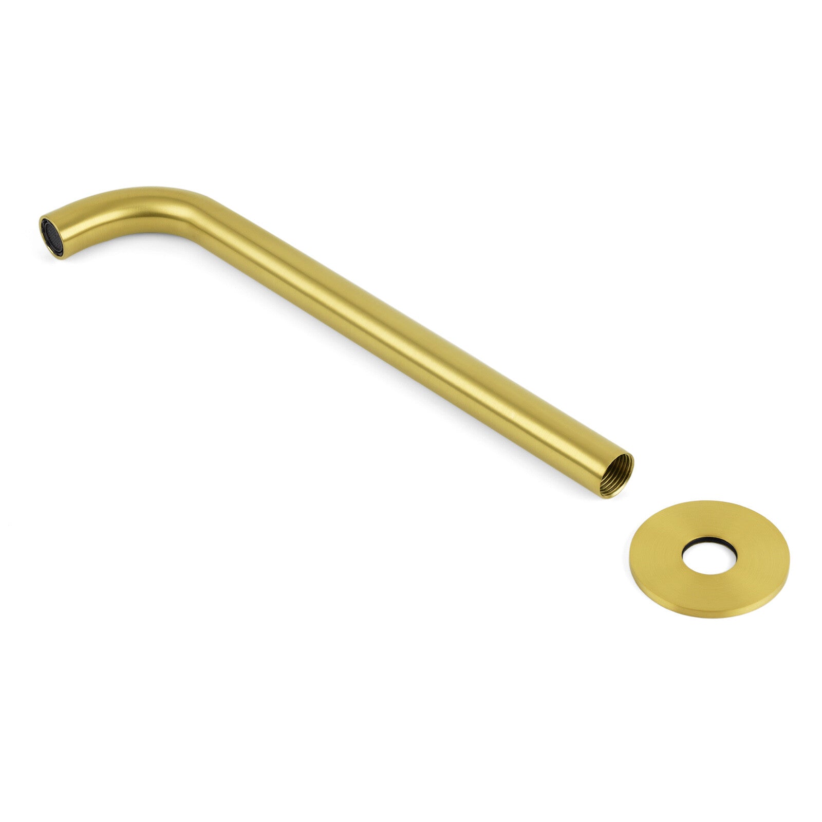 Bathroom 300mm Long Wall Mounted Extention Bath Tub Filler Spout Brushed Gold V1233-SP60530BG