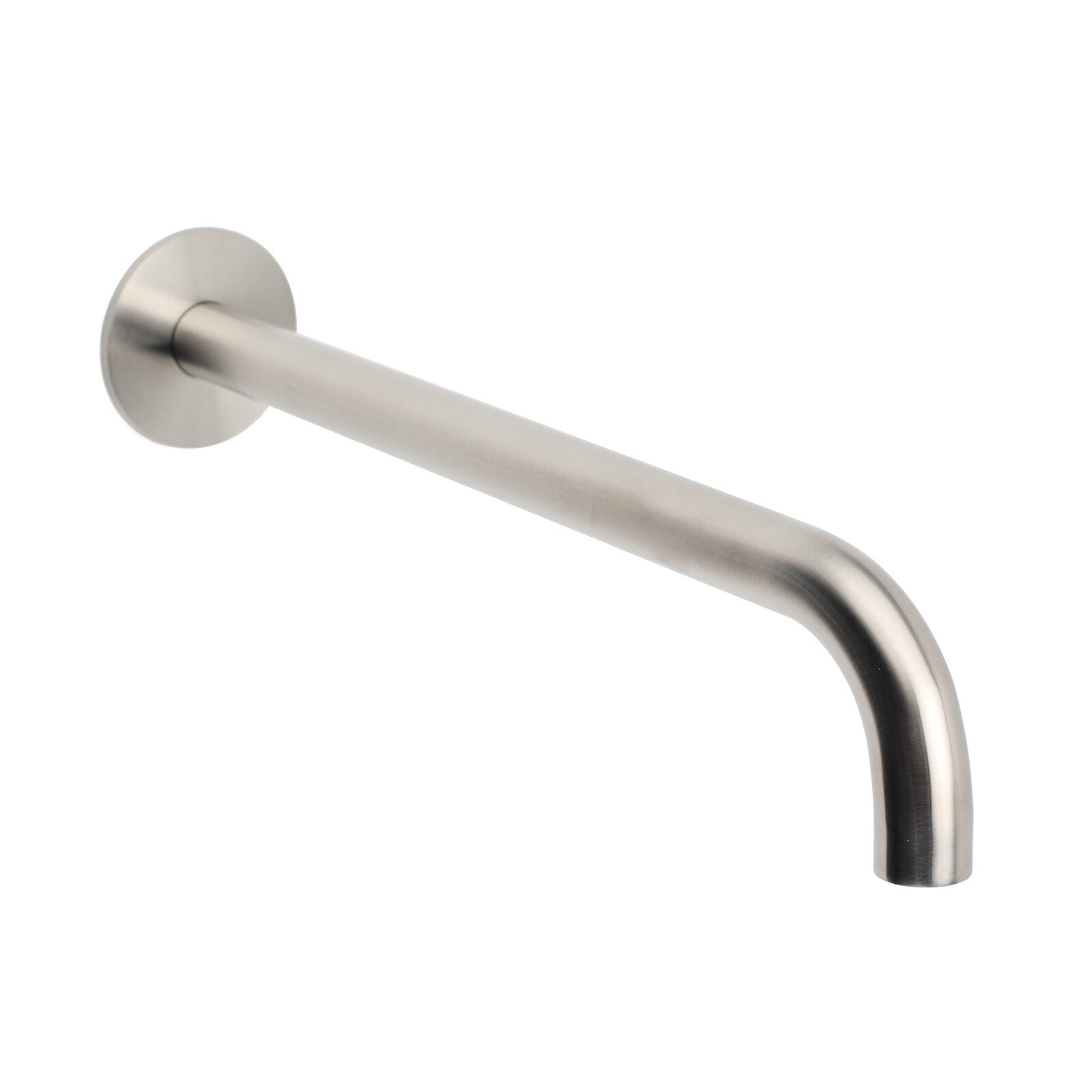 Brushed Nickel 300mm Extra Long Wall Mounted Extention Bathtub Filler Spout Set V1233-SP60530BS