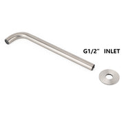 Brushed Nickel 300mm Extra Long Wall Mounted Extention Bathtub Filler Spout Set V1233-SP60530BS