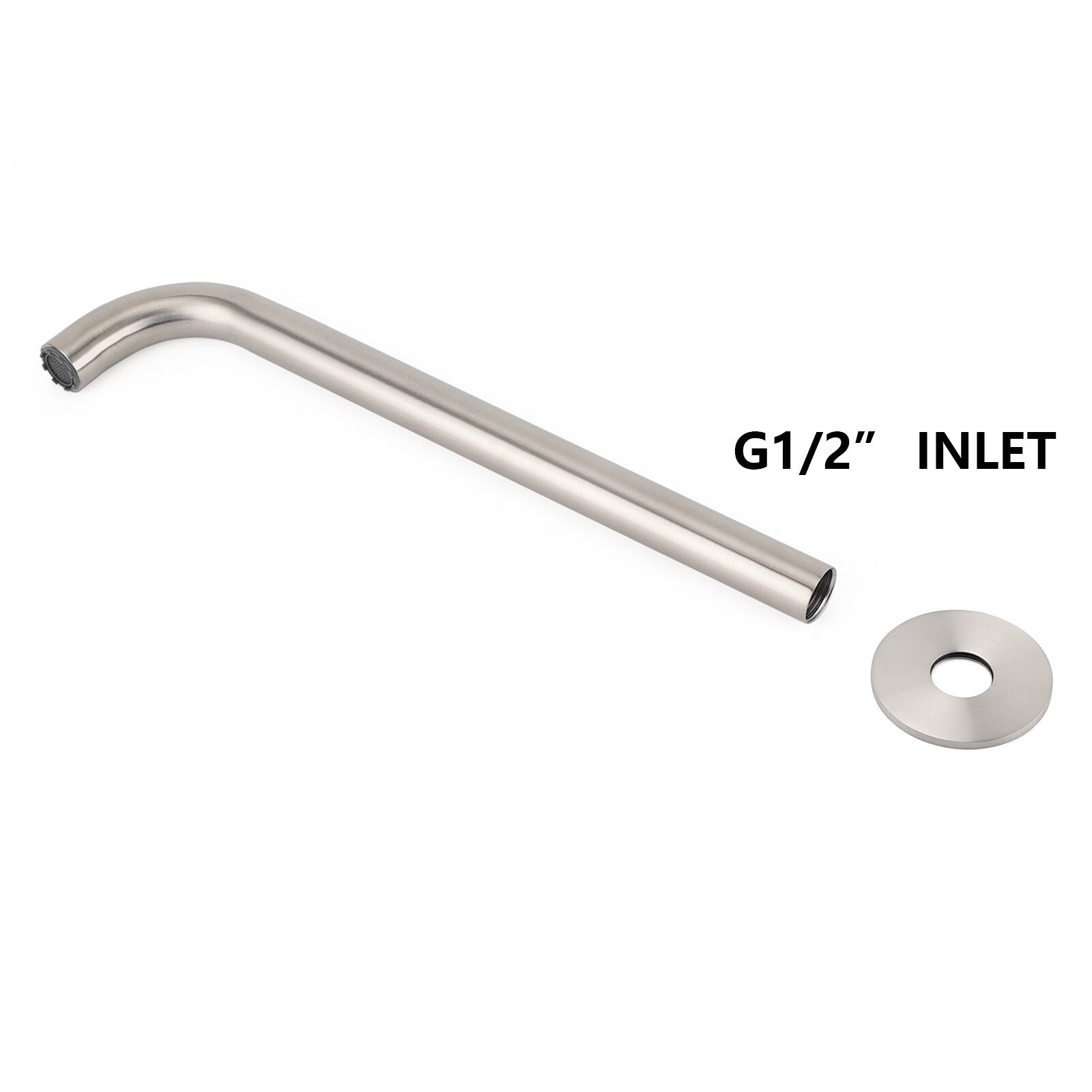 Brushed Nickel 300mm Extra Long Wall Mounted Extention Bathtub Filler Spout Set V1233-SP60530BS