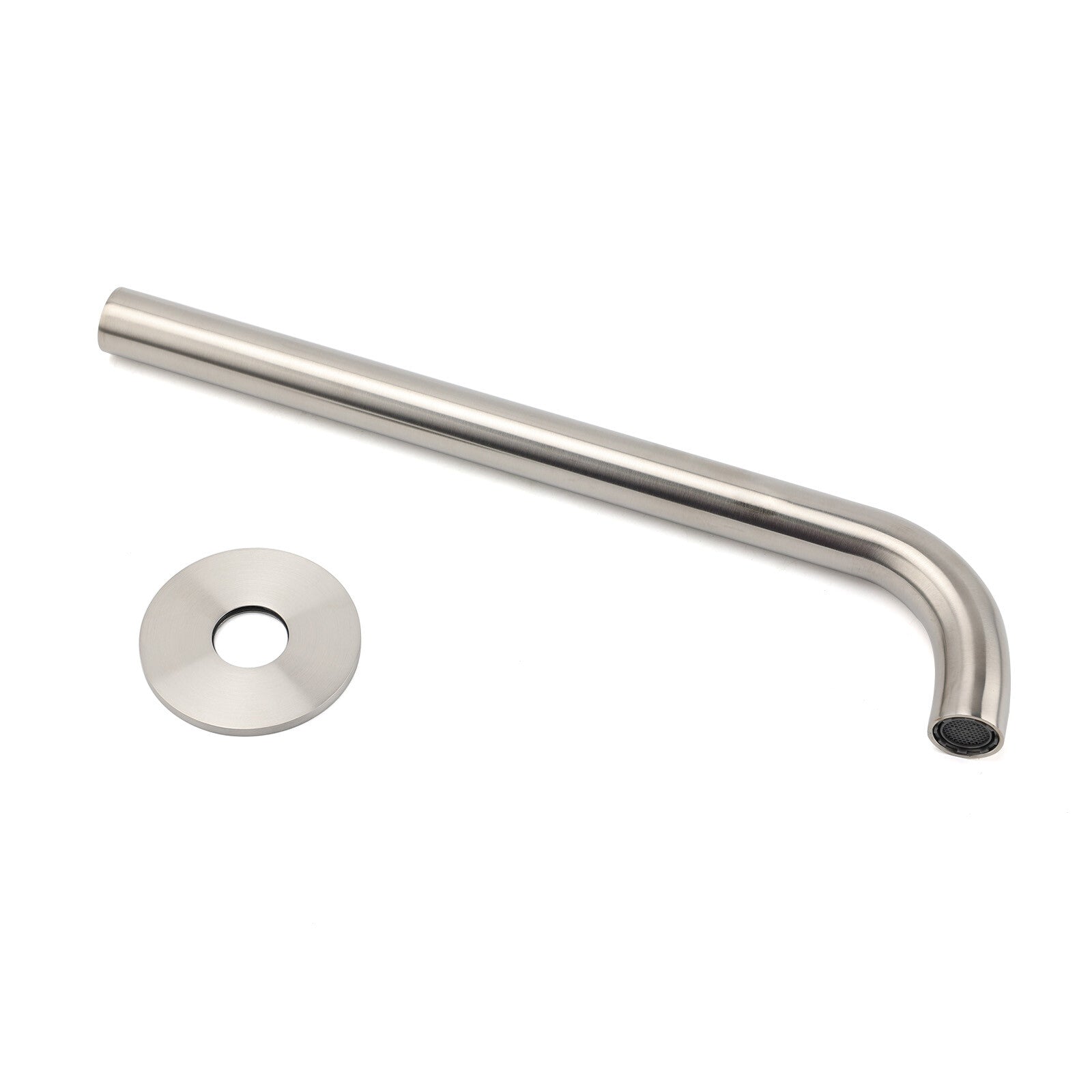 Brushed Nickel 300mm Extra Long Wall Mounted Extention Bathtub Filler Spout Set V1233-SP60530BS
