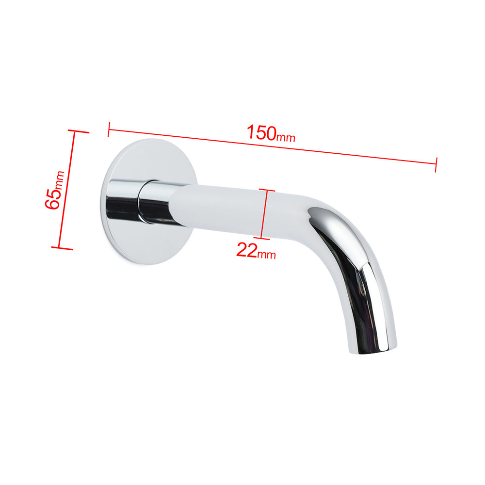 Polisehd Chrome Round Curve Faucet Water Outlet Swivel Bath Tub Filler Spout Set V1233-SP6055CR