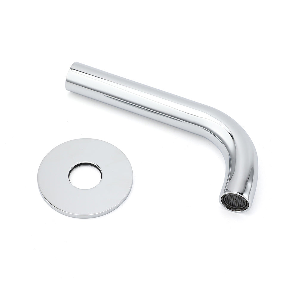 Polisehd Chrome Round Curve Faucet Water Outlet Swivel Bath Tub Filler Spout Set V1233-SP6055CR