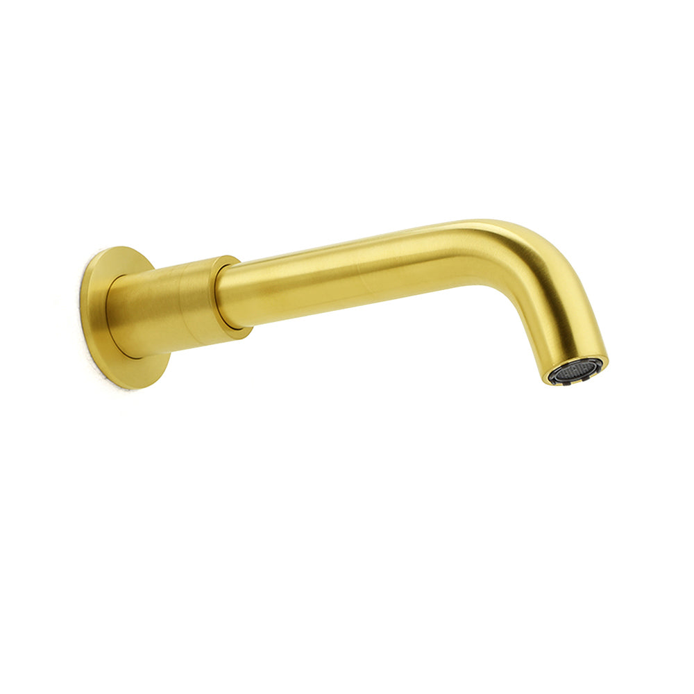 Brushed Gold Round Swivel Bathtub Spout Basin Faucet Bubble Water Outlet Curve V1233-SP902BG
